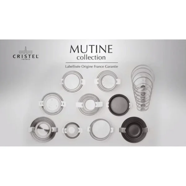 Sauteuse Mutine Ø 28 Cm Manche Amovible Anti-Adhésive Inox Cristel shopping pas cher 3