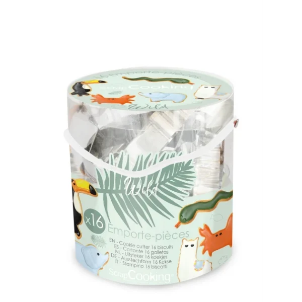 grande promotion Seau 16 Emporte-Pièces Thème Animaux Wild Scrapcooking 1