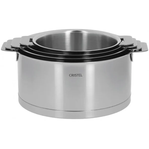 Boutique officielle Série De 4 Casseroles + Poignée Zenith Amovible Inox Cristel 1