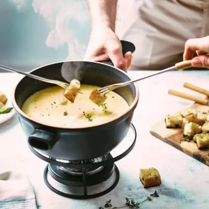 Service à Fondue En Céramique Ø 22 Cm Ardoise Emile Henry Retour Facile et Gratuit 10