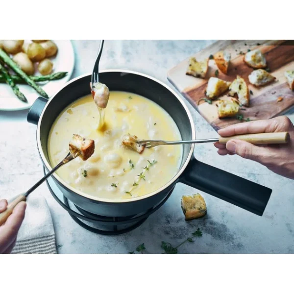 Service à Fondue En Céramique Ø 22 Cm Ardoise Emile Henry Retour Facile et Gratuit 5