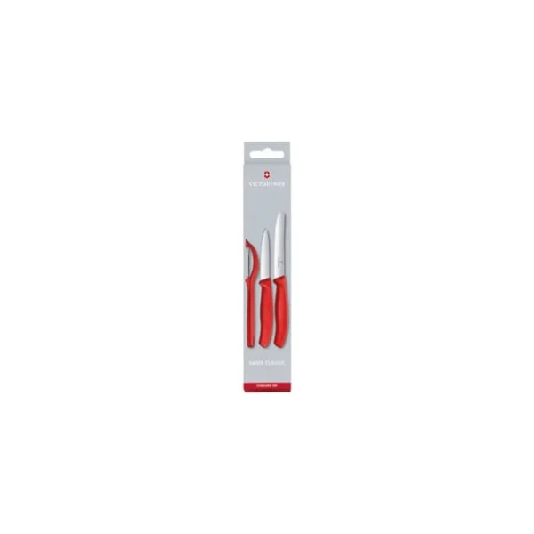 dernières Set Couteau D’Office, Couteau à Tomate Et Epluche Légumes Rouge Swiss Classic Victorinox 1