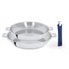 shopping pas cher Set De 2 Poêles Inox Avec Poignée Bleue Mutine Amovible Cristel 14