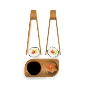 Set Pince à Sushi (x2) + Coupelle Duo Bambou Pebbly prix pas cher 9