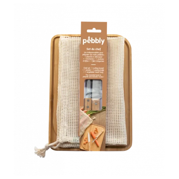 Set Planche à Découper Bambou 4 Pièces Pebbly soldes pas cher 3