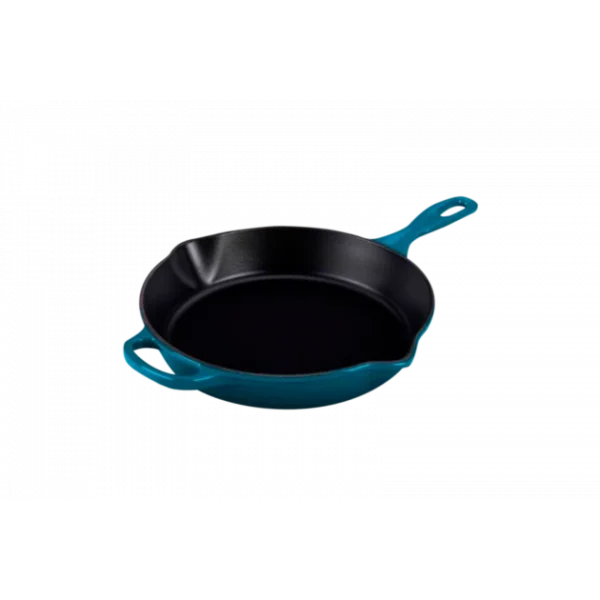 Skillet Rond Profond 26cm En Fonte Deep Teal Le Creuset vente en ligne pas cher 1