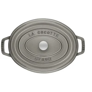 l'unique style STAUB Cocotte Fonte Ovale 15 Cm Gris Graphite 0,6 L 8