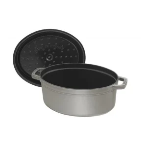 l'unique style STAUB Cocotte Fonte Ovale 15 Cm Gris Graphite 0,6 L 12