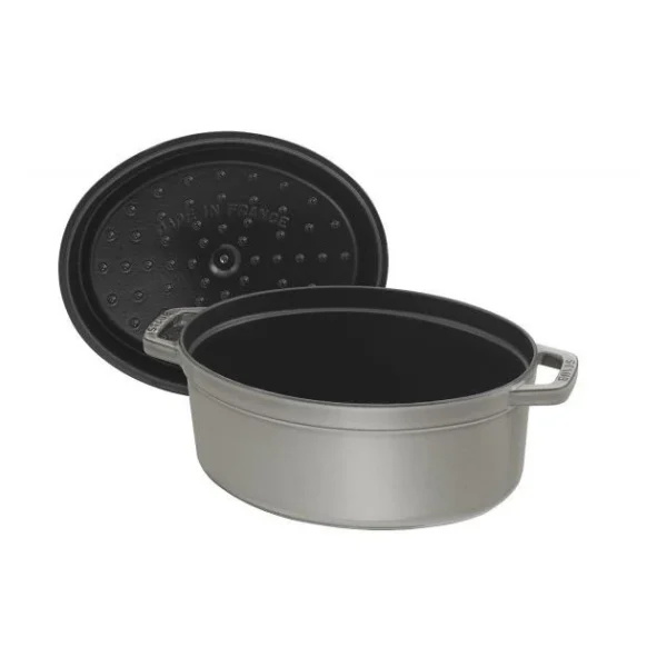 l'unique style STAUB Cocotte Fonte Ovale 15 Cm Gris Graphite 0,6 L 5