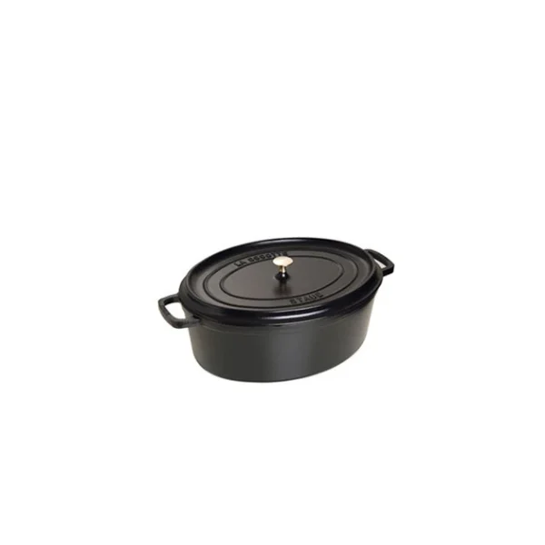 pas cher STAUB Cocotte Fonte Ovale 23 Cm Noir Mat 2,35 L 1