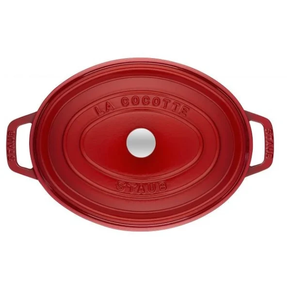 Authentic Original licence STAUB Cocotte Fonte Ovale 23 Cm Rouge Cerise 2,35 L 3