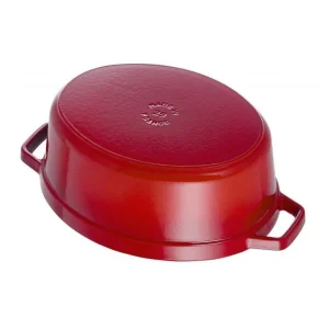 Authentic Original licence STAUB Cocotte Fonte Ovale 23 Cm Rouge Cerise 2,35 L 10