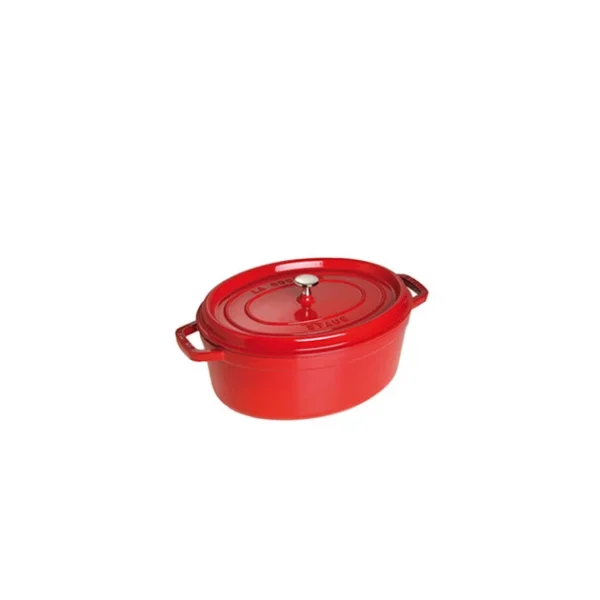 STAUB Cocotte Fonte Ovale 27 Cm Rouge Cerise 3,2 L soldes de Noël 1