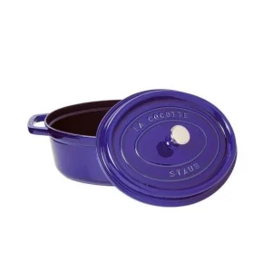 luxe soldes STAUB Cocotte Fonte Ovale 29 Cm Bleu Intense Majolique 4,2 L 6