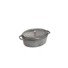 STAUB Cocotte Fonte Ovale 29 Cm Gris Graphite 4,2 L à prix d'occasion 19