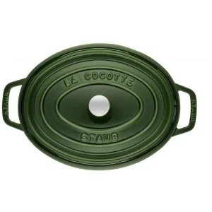 france STAUB Cocotte Fonte Ovale 29 Cm Vert Basilic Majolique 4,2 L 10