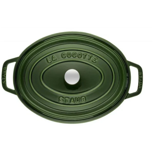 france STAUB Cocotte Fonte Ovale 29 Cm Vert Basilic Majolique 4,2 L 4