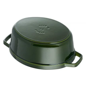 france STAUB Cocotte Fonte Ovale 29 Cm Vert Basilic Majolique 4,2 L 12