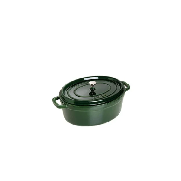 france STAUB Cocotte Fonte Ovale 29 Cm Vert Basilic Majolique 4,2 L 1