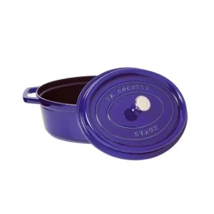 STAUB Cocotte Fonte Ovale 31 Cm Bleu Intense Majolique 5,5 L en ligne officielle 6