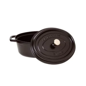 achetez pas cher STAUB Cocotte Fonte Ovale 31 Cm Noir Mat 5,5 L 7