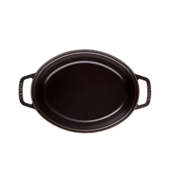 achetez pas cher STAUB Cocotte Fonte Ovale 31 Cm Noir Mat 5,5 L 4