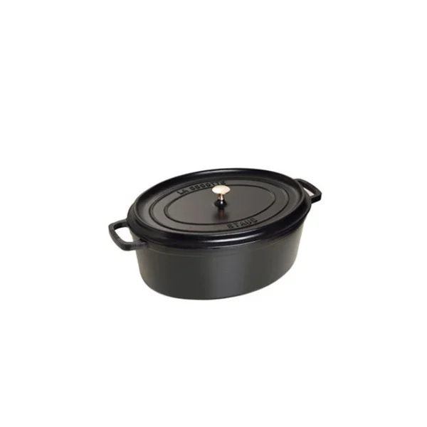 achetez pas cher STAUB Cocotte Fonte Ovale 31 Cm Noir Mat 5,5 L 1