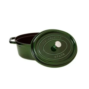 STAUB Cocotte Fonte Ovale 31 Cm Vert Basilic Majolique 5,5 L mode 6