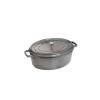 Paris STAUB Cocotte Fonte Ovale 33 Cm Gris Graphite 6,7 L 10