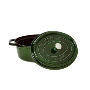 STAUB Cocotte Fonte Ovale 33 Cm Vert Basilic Majolique 6,7 L Protections acheteurs 6