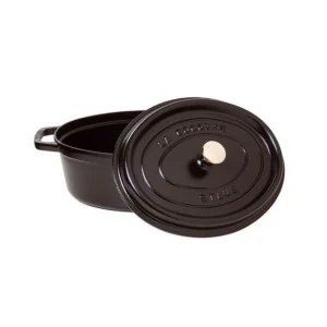 à prix imbattables STAUB Cocotte Fonte Ovale 37 Cm Noir Mat 8 L 6