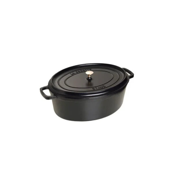 à prix imbattables STAUB Cocotte Fonte Ovale 37 Cm Noir Mat 8 L 1