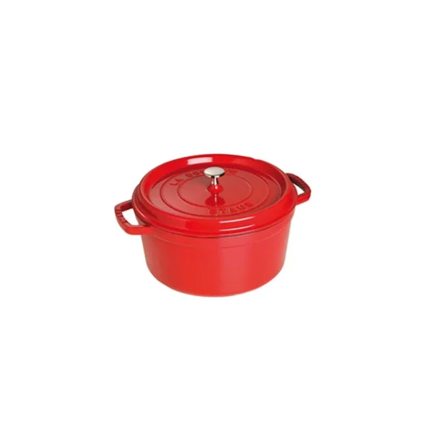 grande marque pas cher STAUB Cocotte Fonte Ronde 20 Cm Rouge Cerise 2,2 L 1