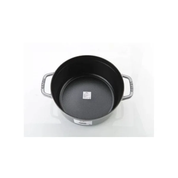 vente chaude STAUB Cocotte Fonte Ronde 22 Cm Gris Graphite 2,6 L 3