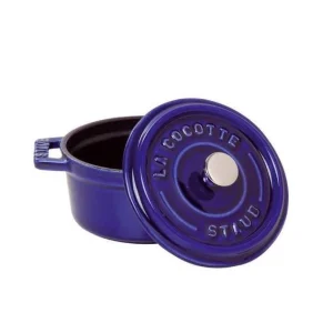 STAUB Cocotte Fonte Ronde 24 Cm Bleu Intense Majolique 3,8 L soldes en ligne 6