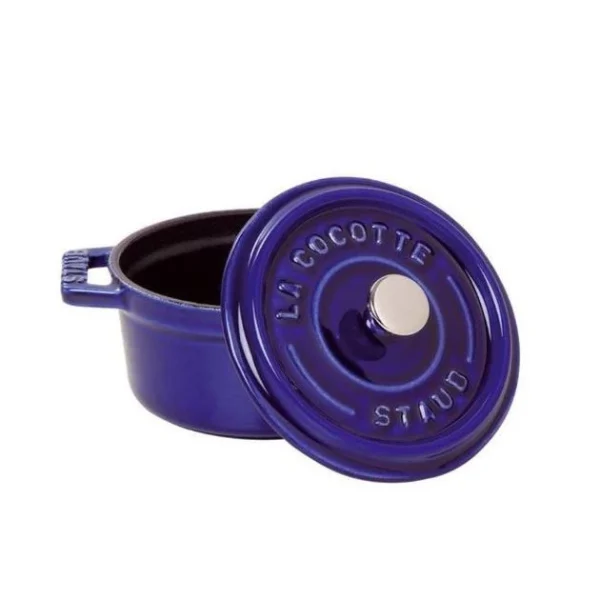 STAUB Cocotte Fonte Ronde 24 Cm Bleu Intense Majolique 3,8 L soldes en ligne 3