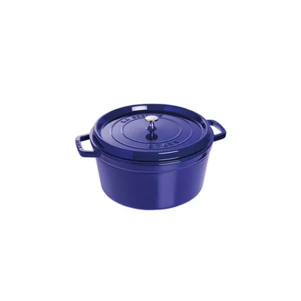 STAUB Cocotte Fonte Ronde 24 Cm Bleu Intense Majolique 3,8 L soldes en ligne 1