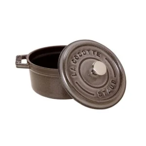 soldes officiel STAUB Cocotte Fonte Ronde 24 Cm Gris Graphite 3,8 L 7