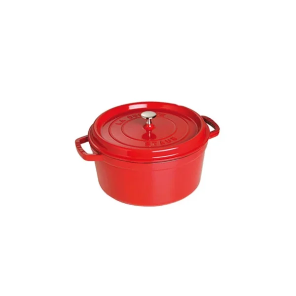 STAUB Cocotte Fonte Ronde 24 Cm Rouge Cerise 3,8 L destockage 1