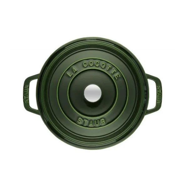 STAUB Cocotte Fonte Ronde 26 Cm Vert Basilic Majolique 5,2 L nouvelle saison 4