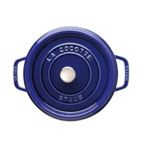 STAUB Cocotte Fonte Ronde 28 Cm Bleu Intense Majolique 6,7 L a Prix Discount 6