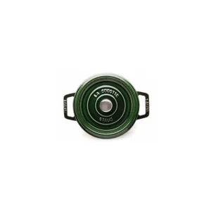 STAUB Cocotte Fonte Ronde 28 Cm Vert Basilic Majolique 6,7 L Réductions 8