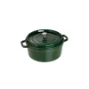 STAUB Cocotte Fonte Ronde 28 Cm Vert Basilic Majolique 6,7 L Réductions 17