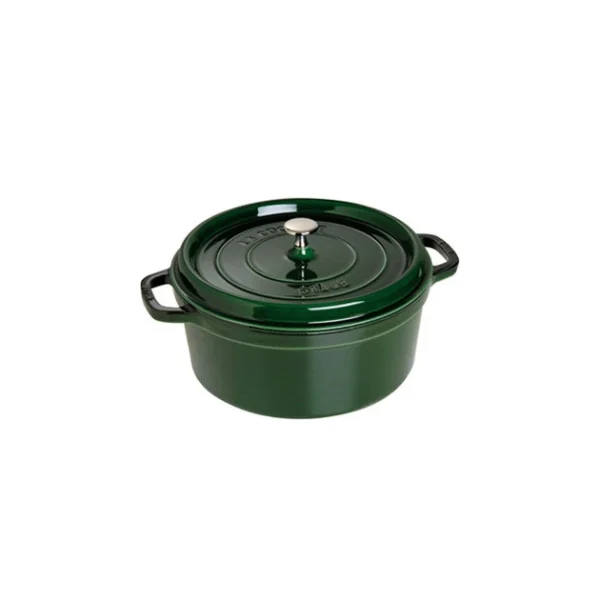 STAUB Cocotte Fonte Ronde 28 Cm Vert Basilic Majolique 6,7 L Réductions 1