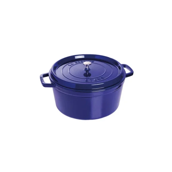 STAUB Cocotte Fonte Ronde 30 Cm Bleu Intense Majolique 8,35 L excellent qulity 1