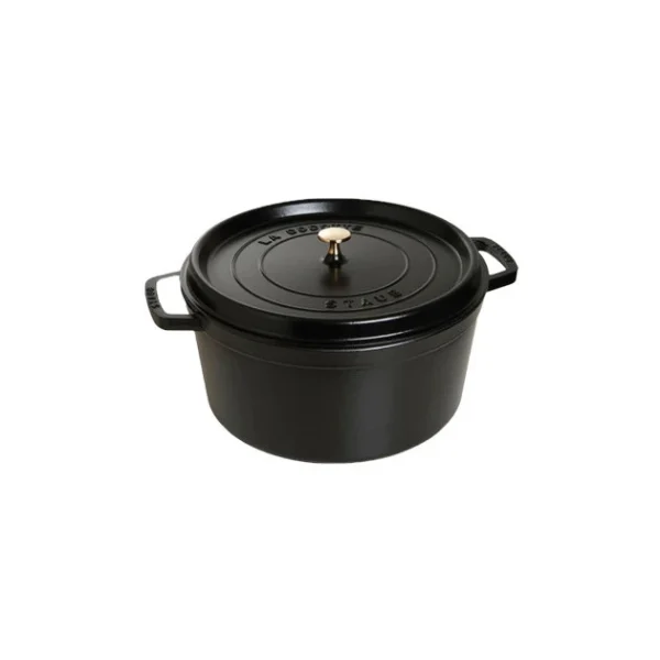 Meilleur Service STAUB Cocotte Fonte Ronde 34 Cm Noir Mat 12,6 L 1