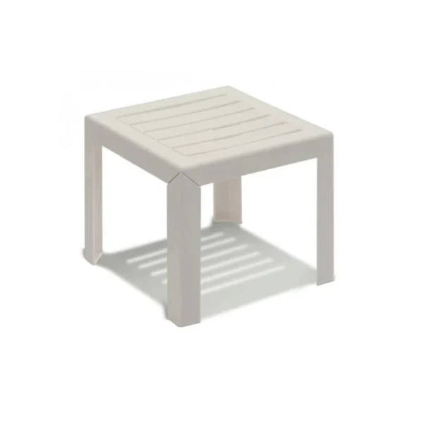 mode tendance Table Basse En Résine 40 X 40 Cm Blanche Miami Grosfillex 1