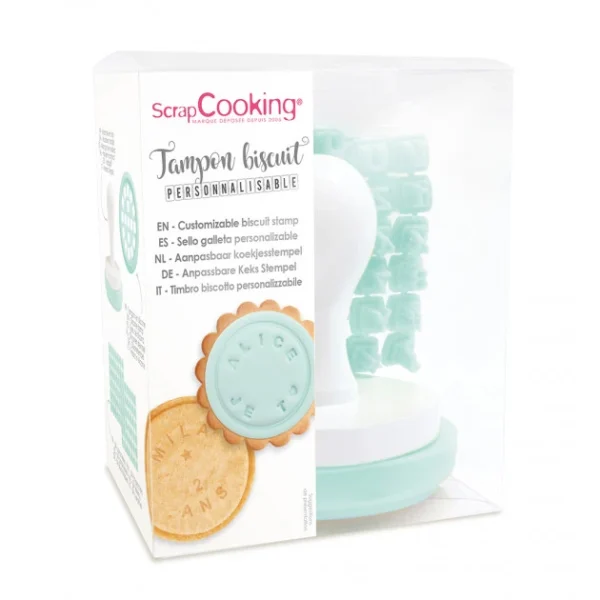 boutique en ligne france Tampon Biscuit Personnalisable Scrapcooking 1