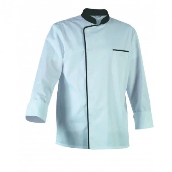 nouvelle saison Veste De Cuisine Mixte Blanche/Parement Gris ENERGY T.0 Robur 1