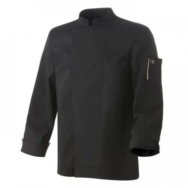 Dernières Nouveautés Veste De Cuisine Mixte Noire Parement NERO T.0 Robur Manches Longues 1